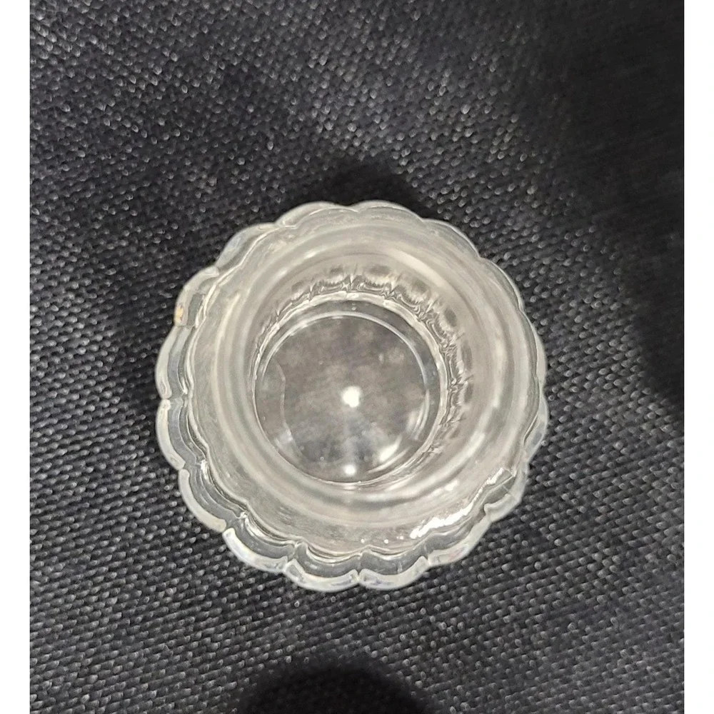 Small Mini Clear Ribbed Lucite Salt and Pepper Shakers Vintage 1960s